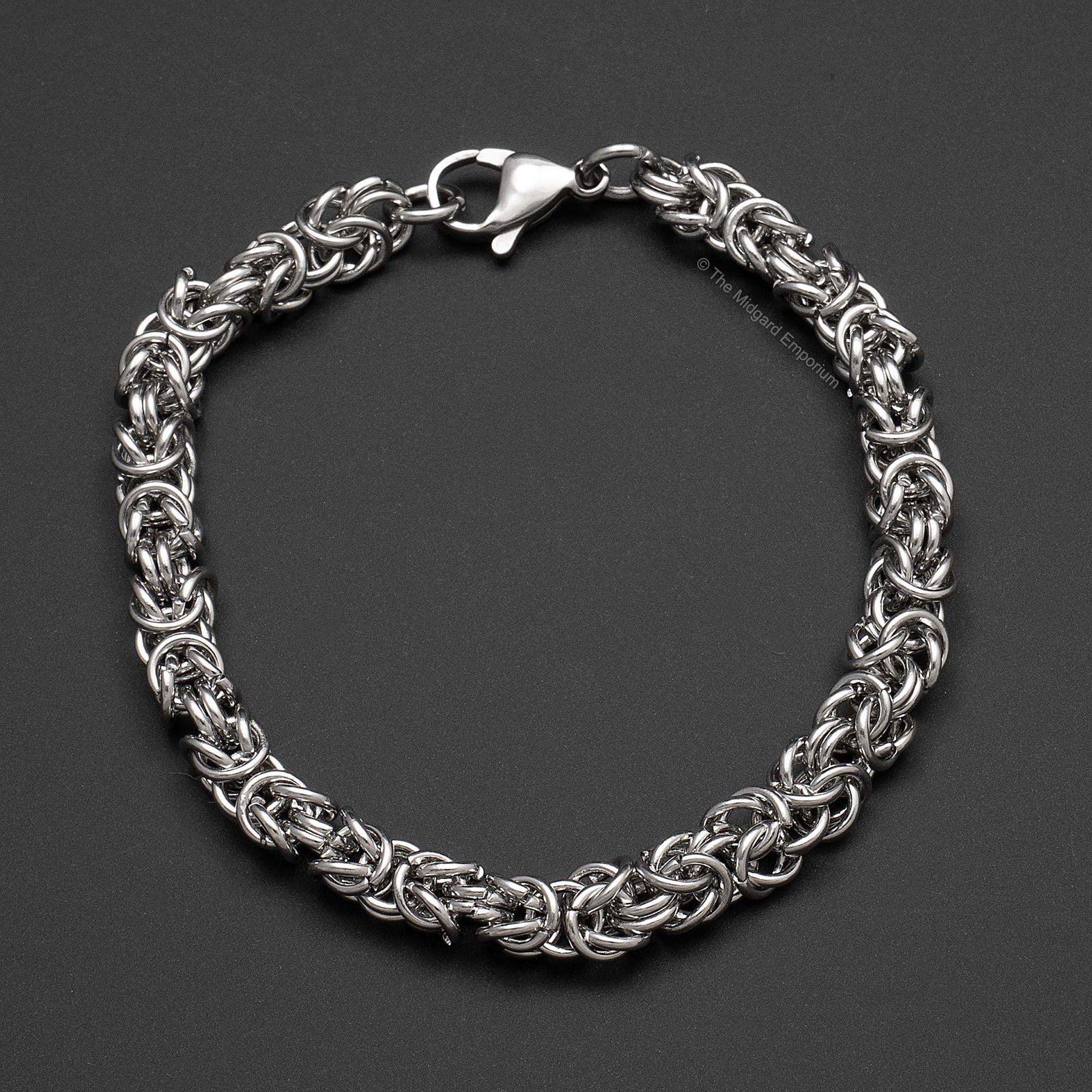 6mm Stainless Steel Byzantine King Chain Bracelet