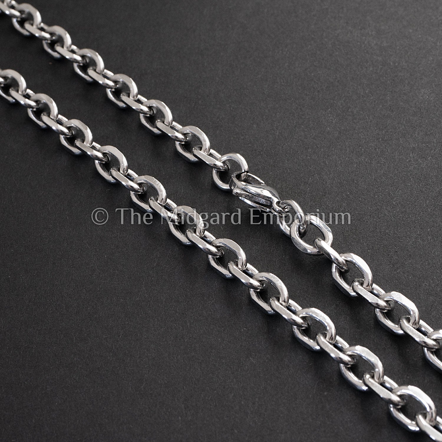 7mm Faceted Cable Chain Stainless Steel