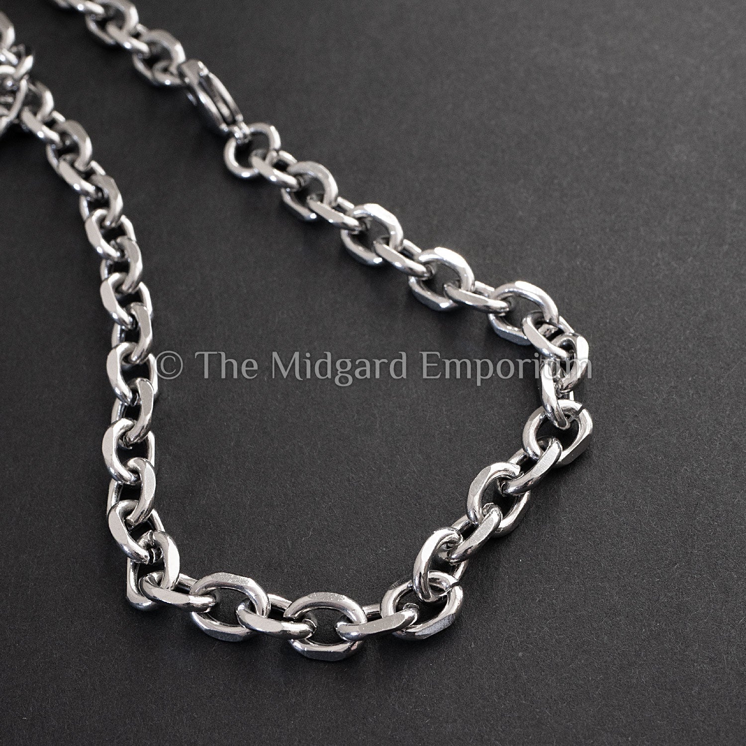 7mm Faceted Cable Chain Stainless Steel