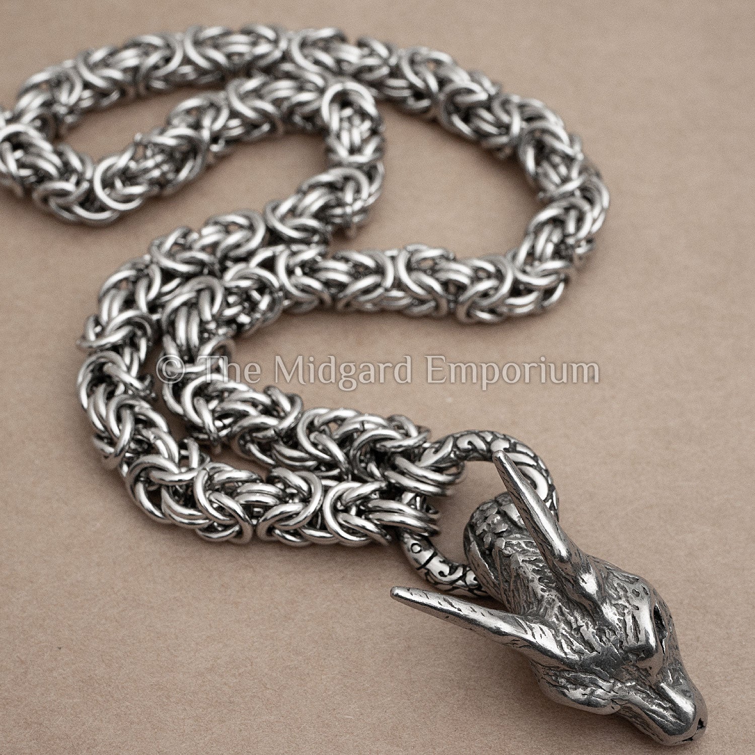 8mm King Chain Dragon Necklace