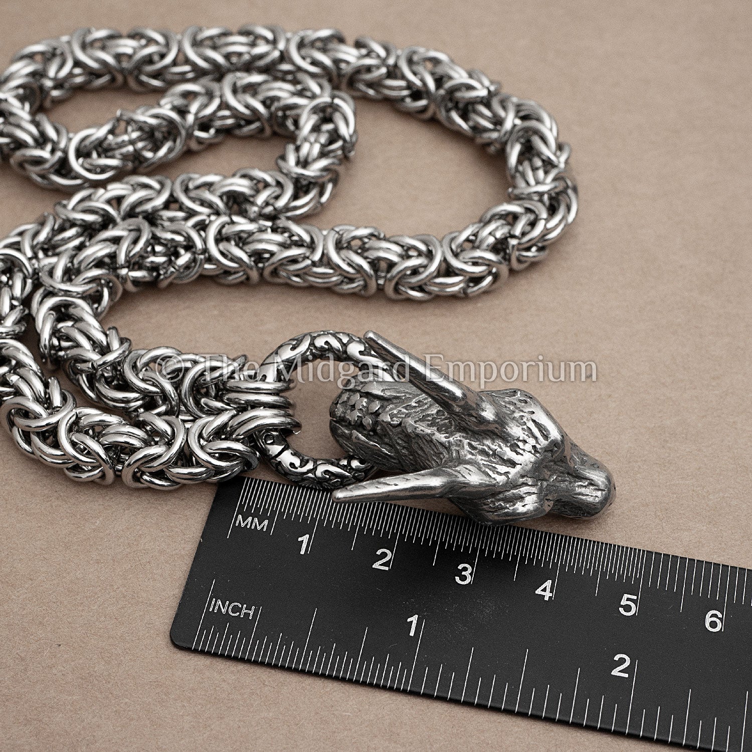 8mm King Chain Dragon Necklace