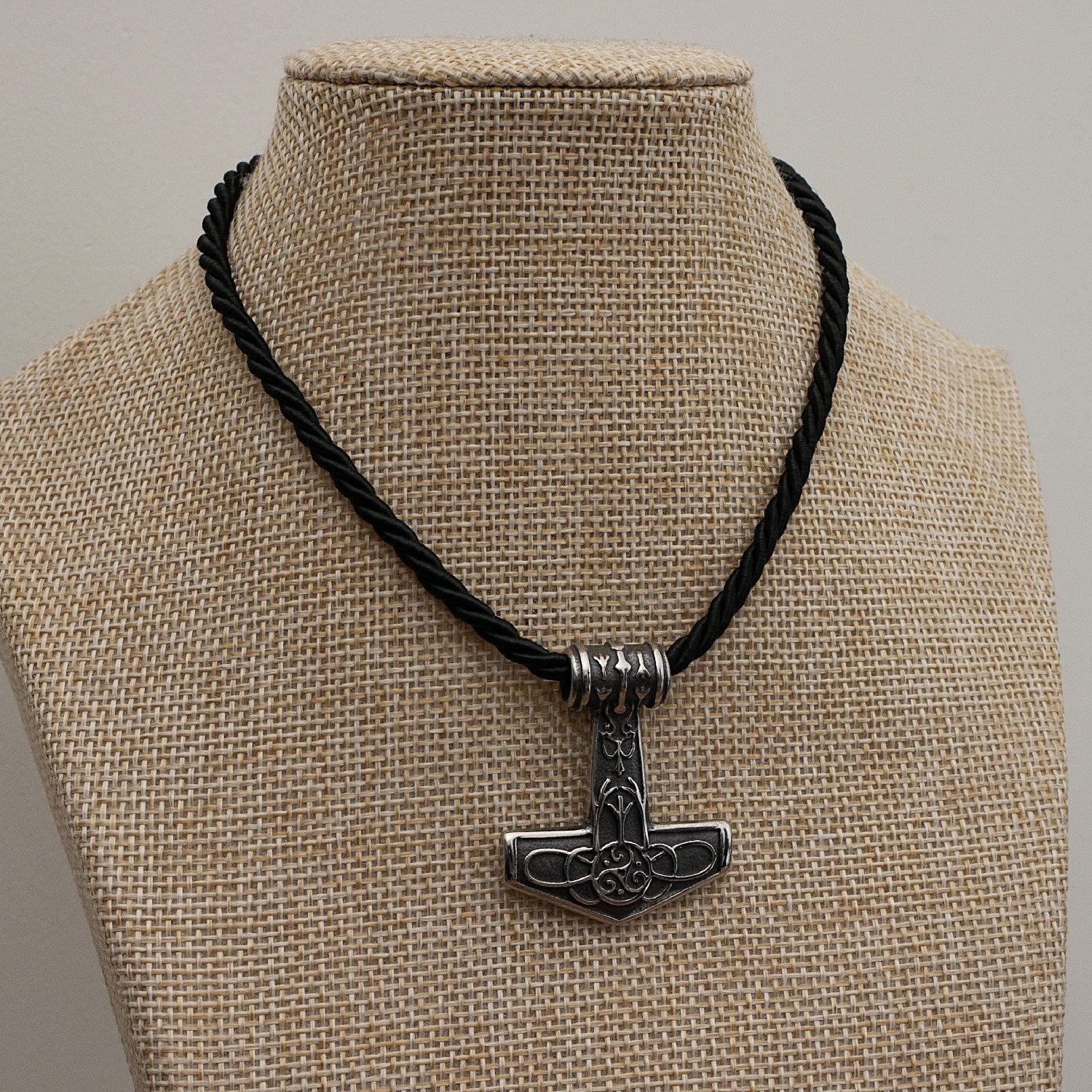 Viking Thors Hammer Necklace Stainless Steel