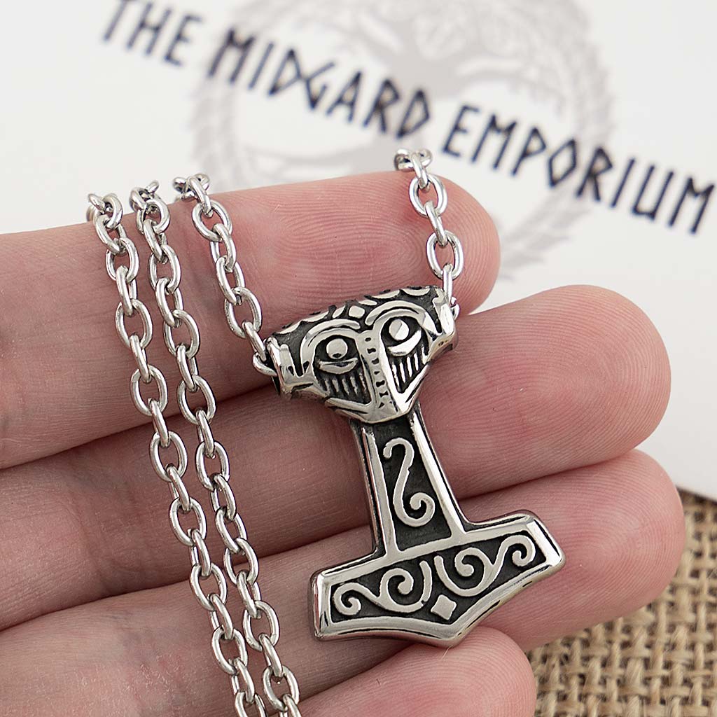 Stainless Steel Small Thors Hammer Necklace