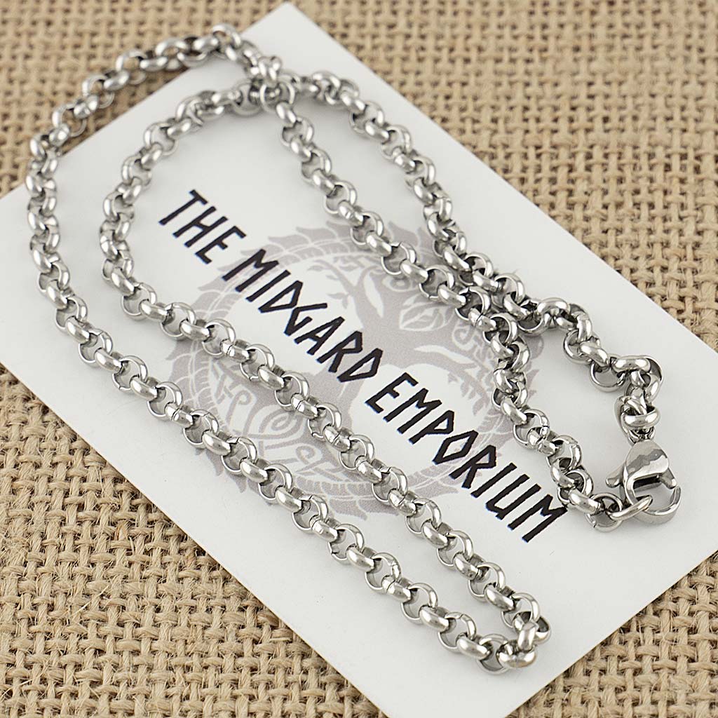 Stainless Steel Rolo Chain Necklace