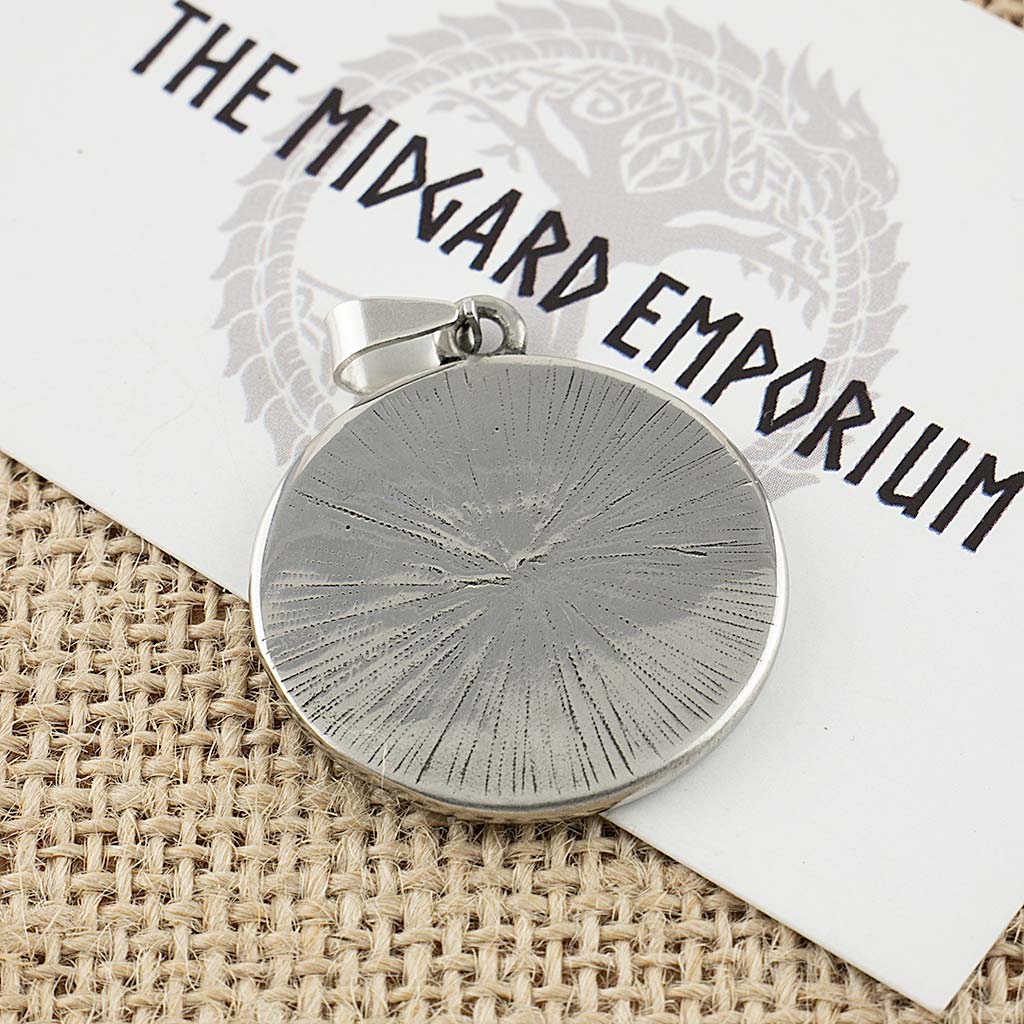 Stainless Steel Viking Wolf Rune Necklace