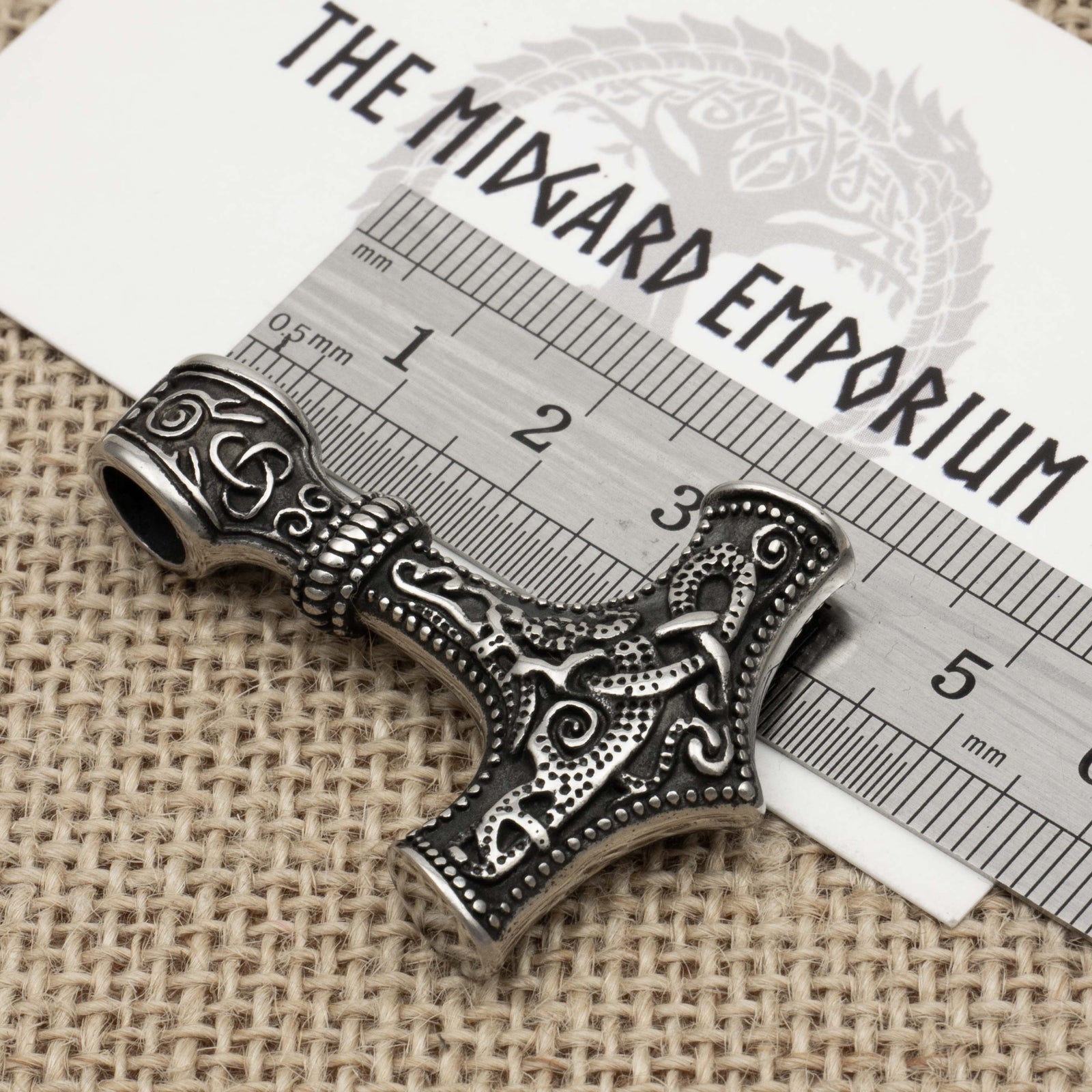 Stainless Steel Viking Thors Hammer Necklace