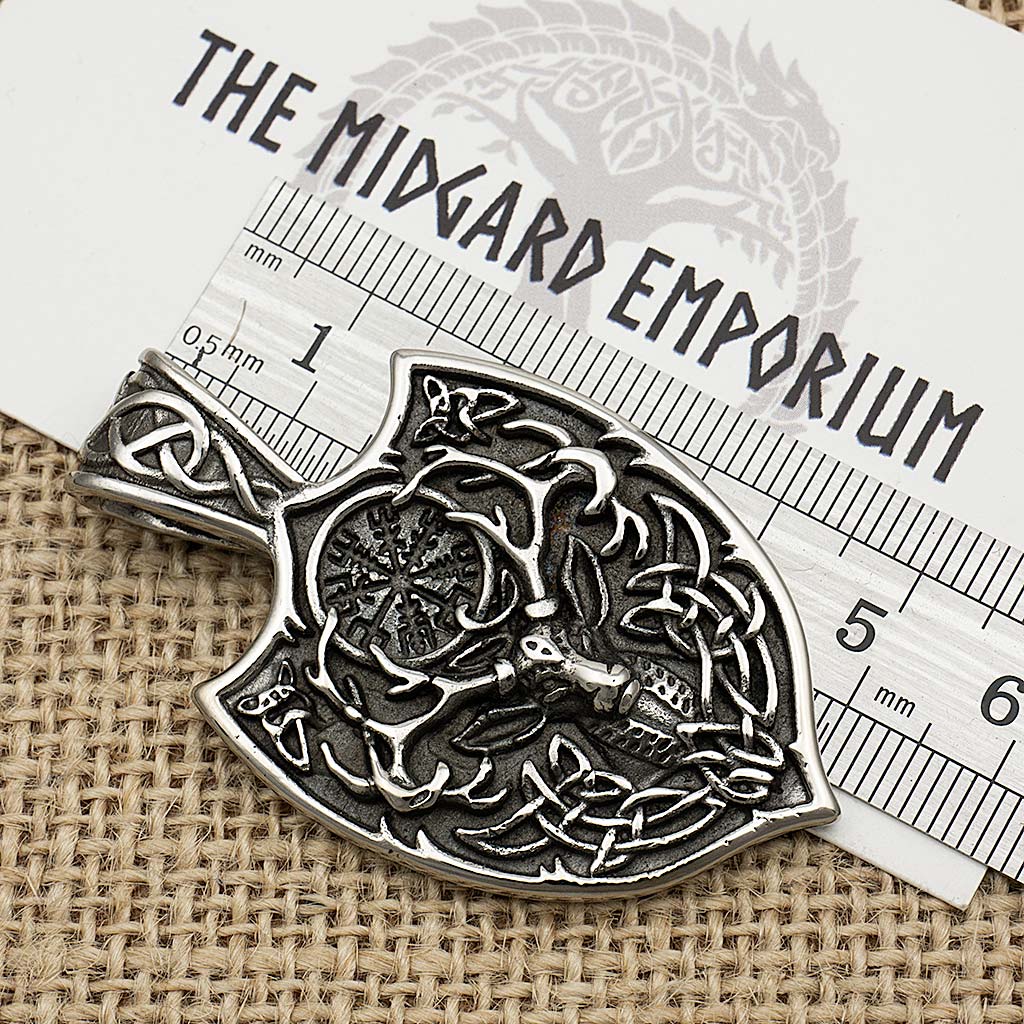 Stainless Steel Viking Stag Necklace - The Midgard Emporium