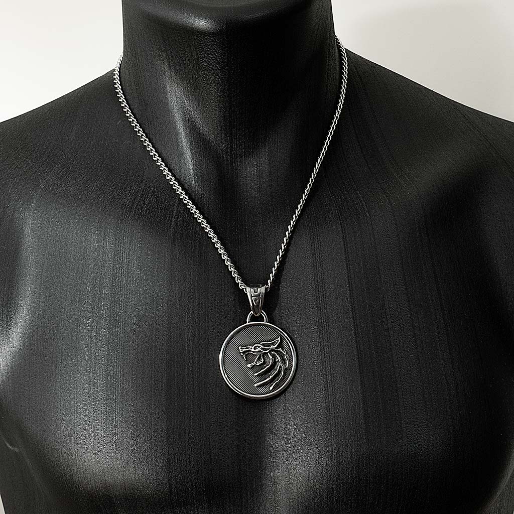 Stainless Steel Witcher Inspired Wolf Necklace