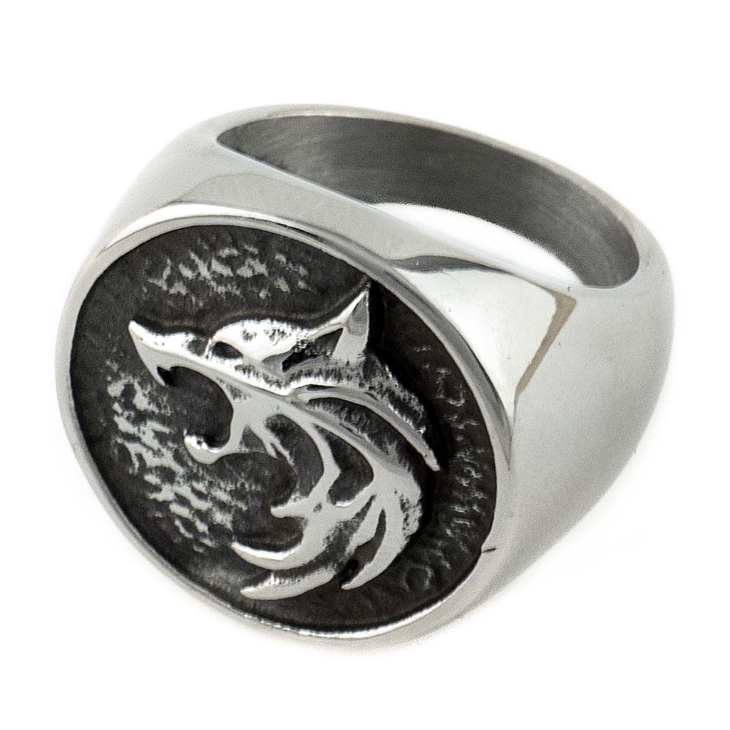 Stainless Steel Witcher Wolf Ring
