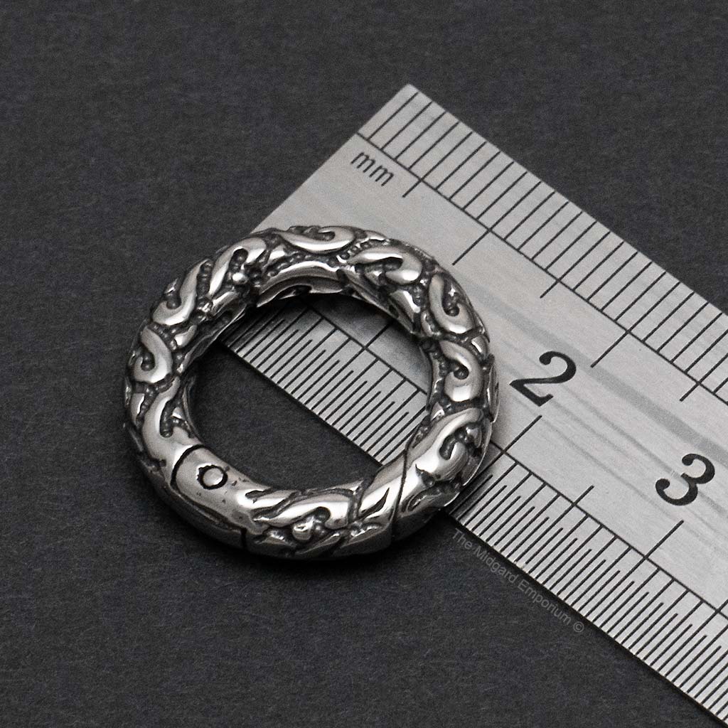 20mm Stainless Steel Textured Spring Gate Ring