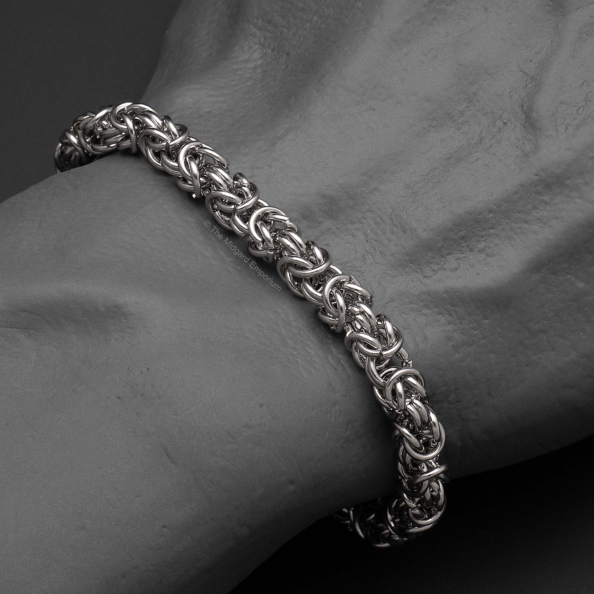 6mm Stainless Steel Byzantine King Chain Bracelet