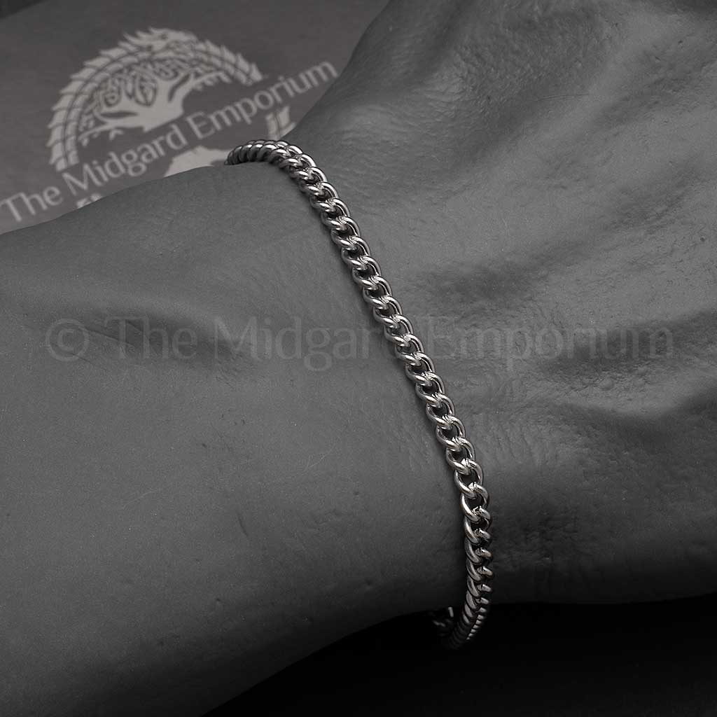 Stainless Steel 3.5mm Curb Bracelet