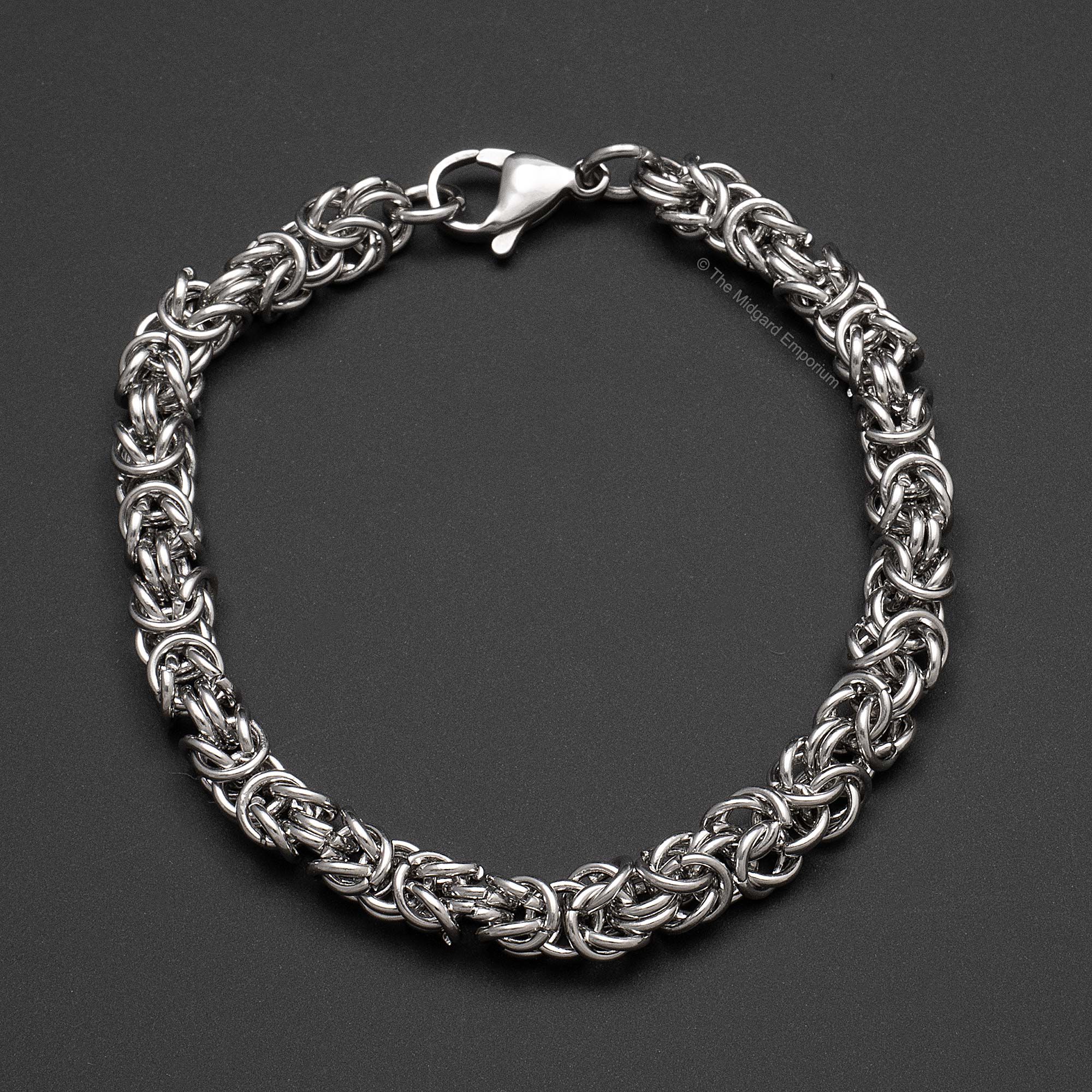 6mm Stainless Steel Byzantine King Chain Bracelet