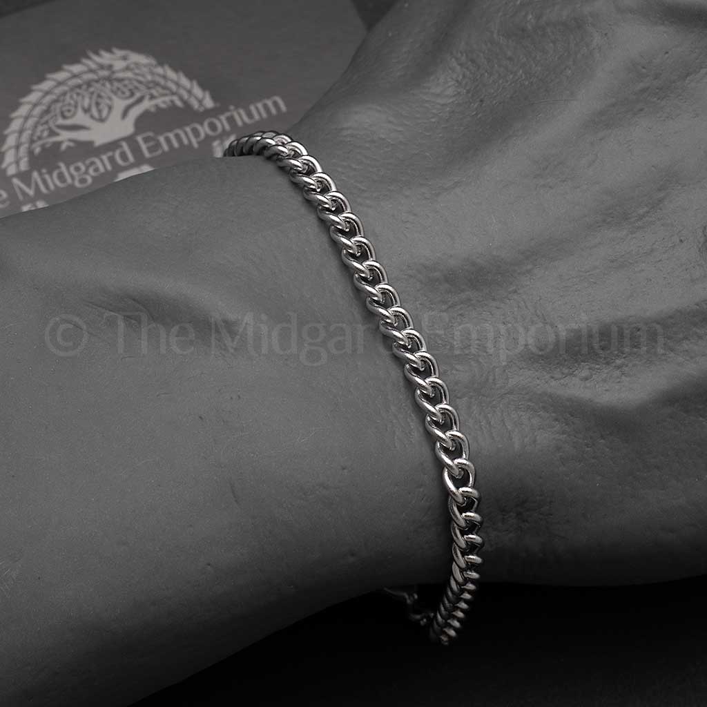 Stainless Steel 4mm Curb Bracelet