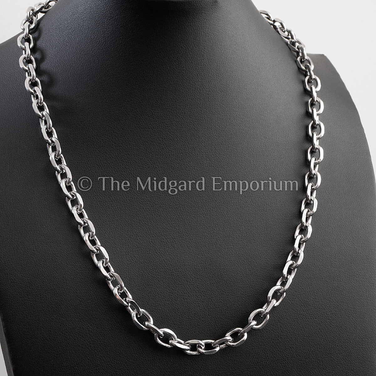 7mm Faceted Cable Chain Stainless Steel