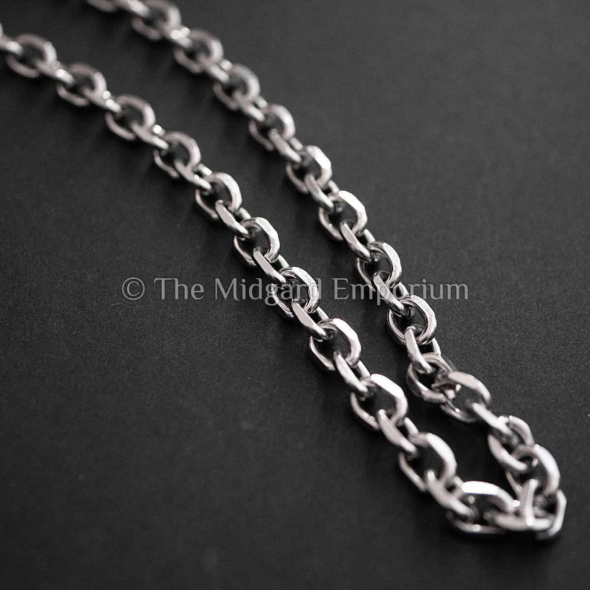 7mm Faceted Cable Chain Stainless Steel