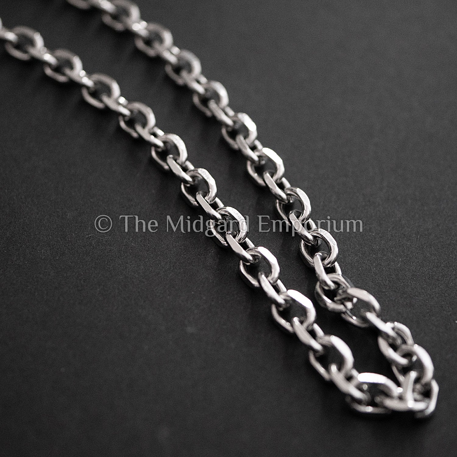 7mm Faceted Cable Chain Stainless Steel