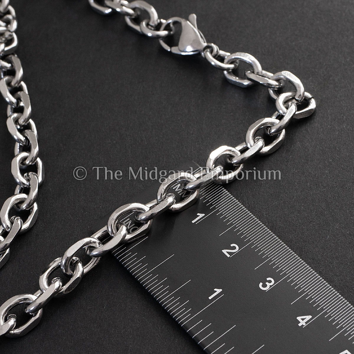 7mm Faceted Cable Chain Stainless Steel