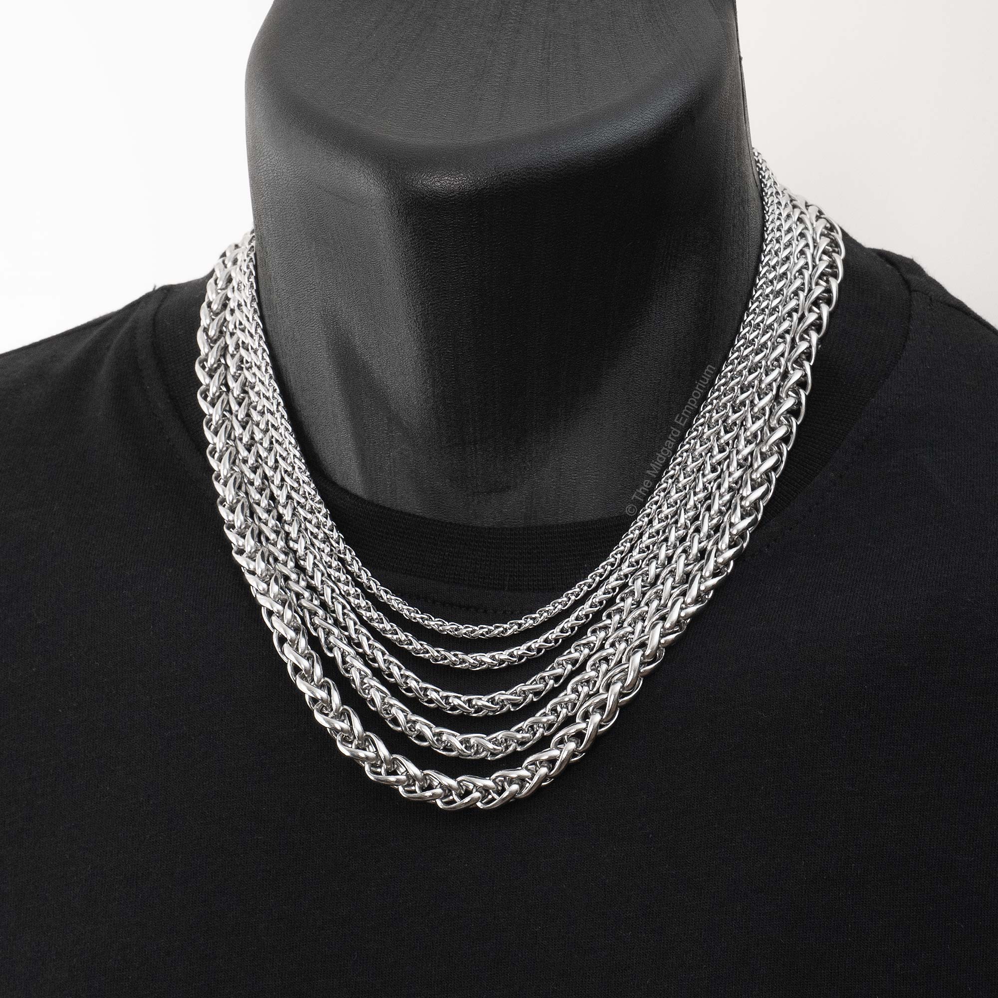 Stainless Steel Wheat Chain Necklace - The Midgard Emporium
