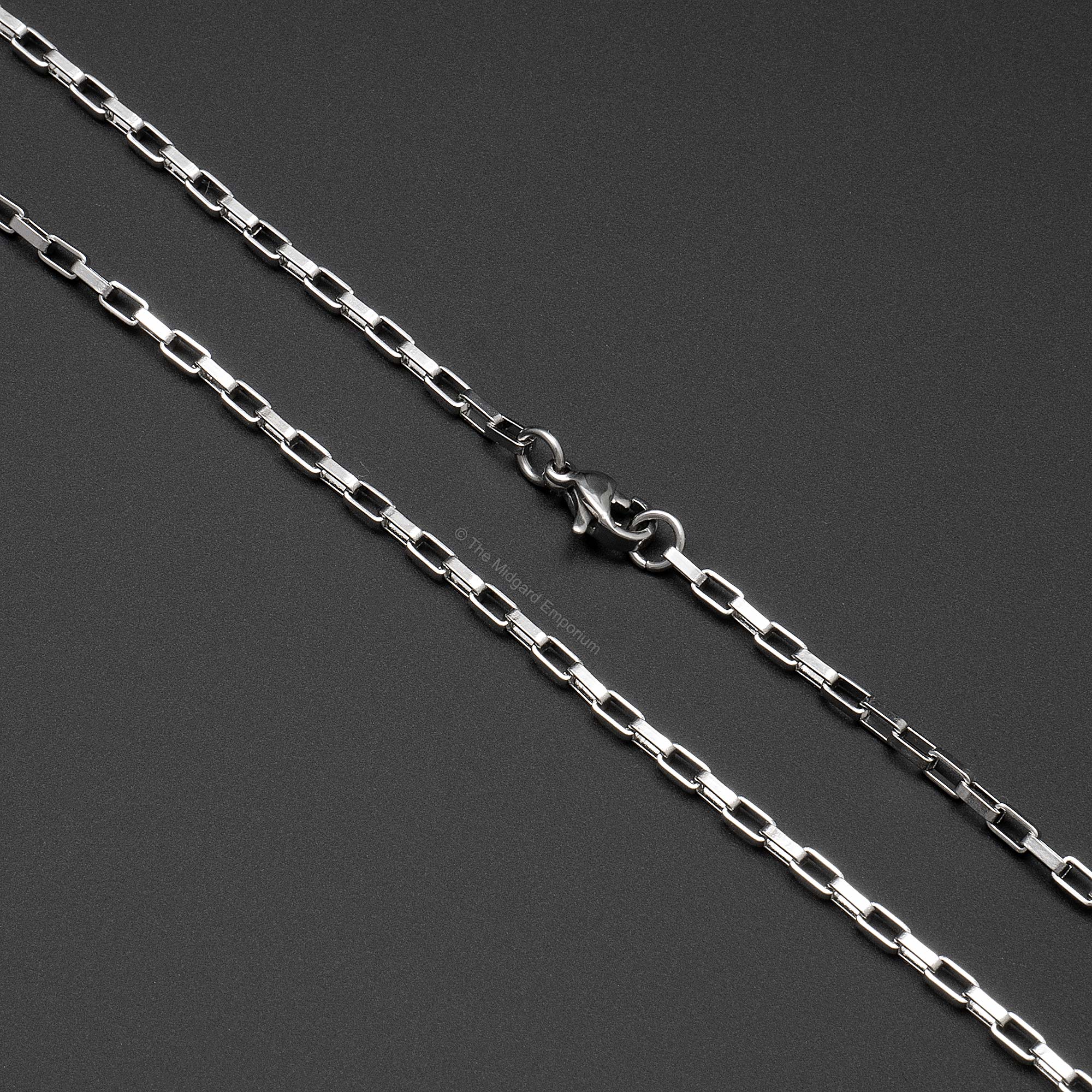 Stainless Steel 2mm Venetian Box Chain Necklace - The Midgard Emporium