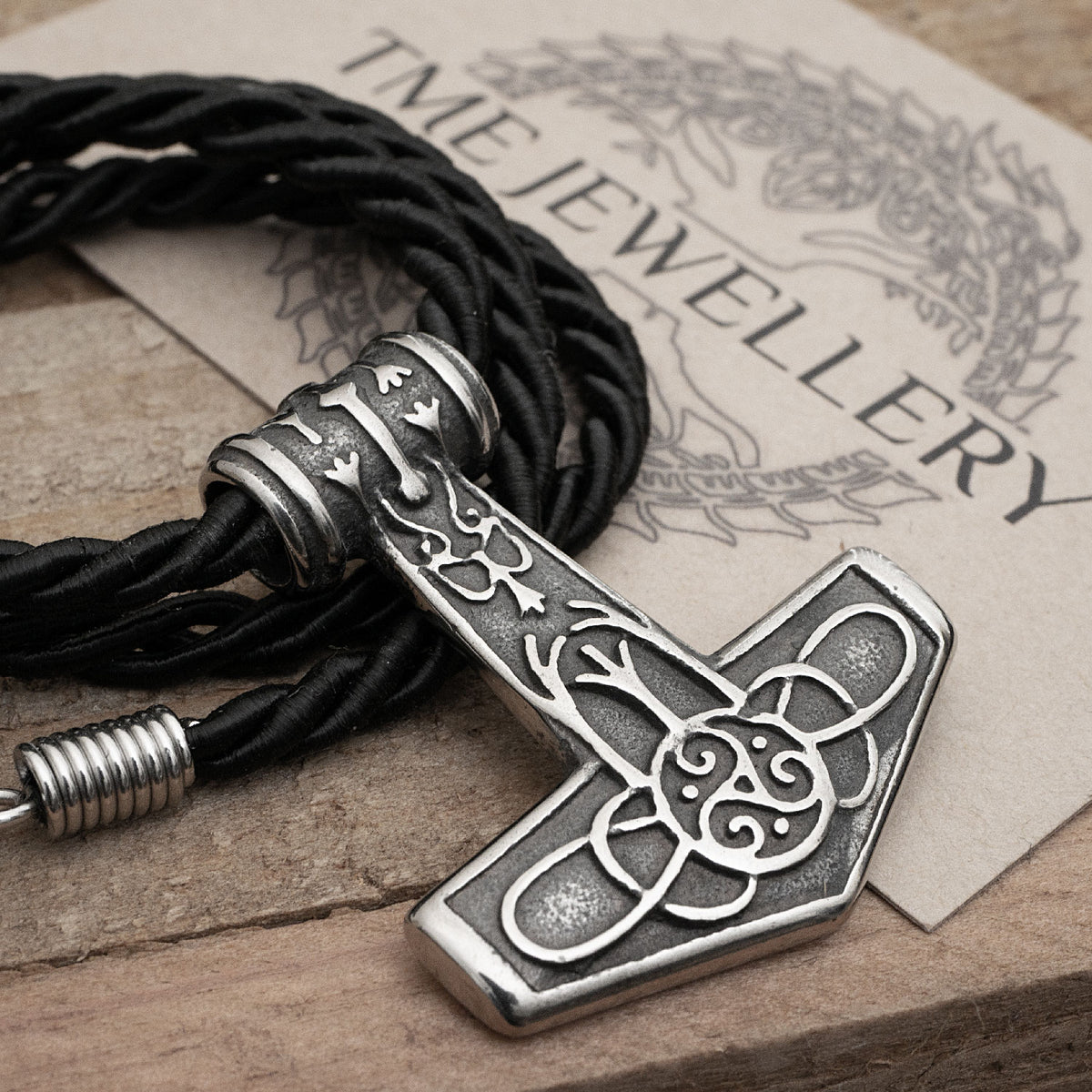 Viking Thors Hammer Necklace Stainless Steel