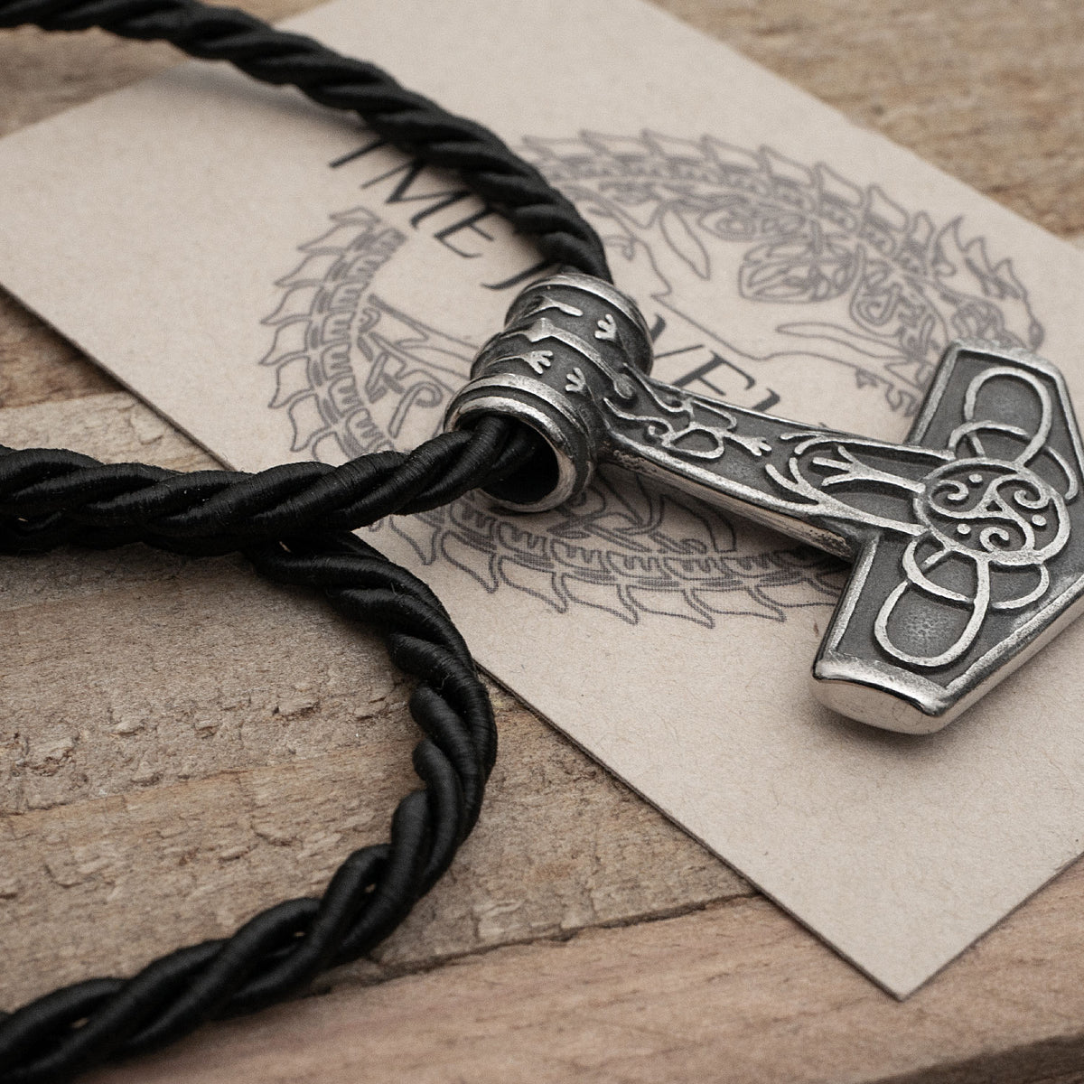 Viking Thors Hammer Necklace Stainless Steel
