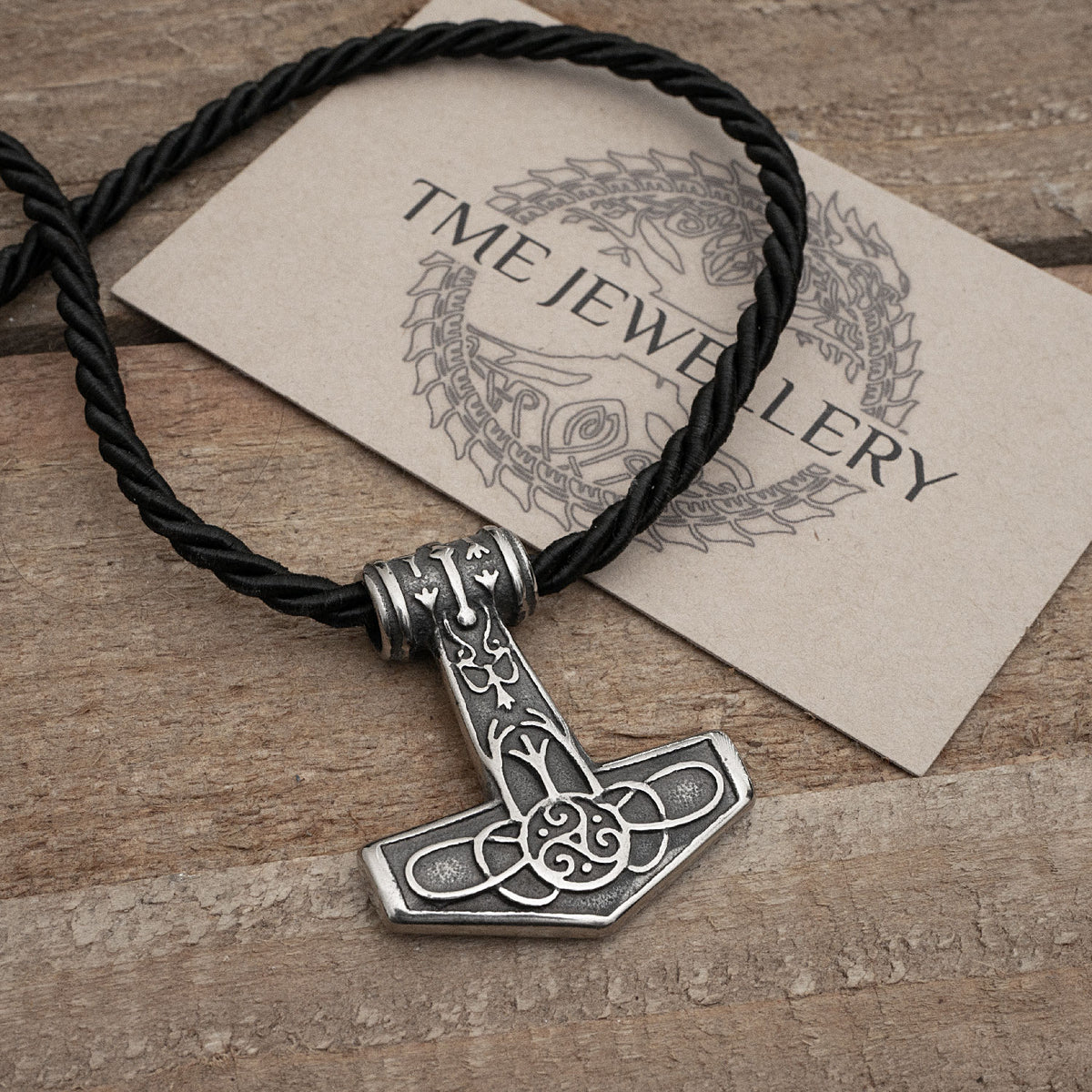 Viking Thors Hammer Necklace Stainless Steel