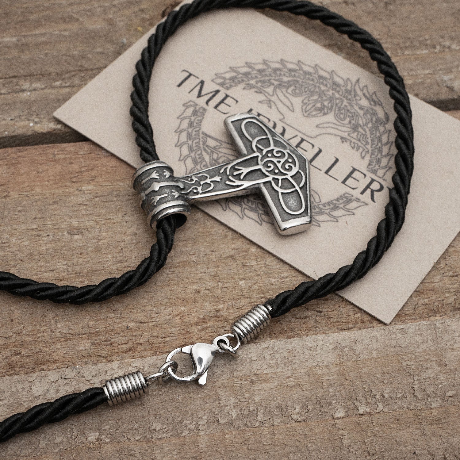 Viking Thors Hammer Necklace Stainless Steel