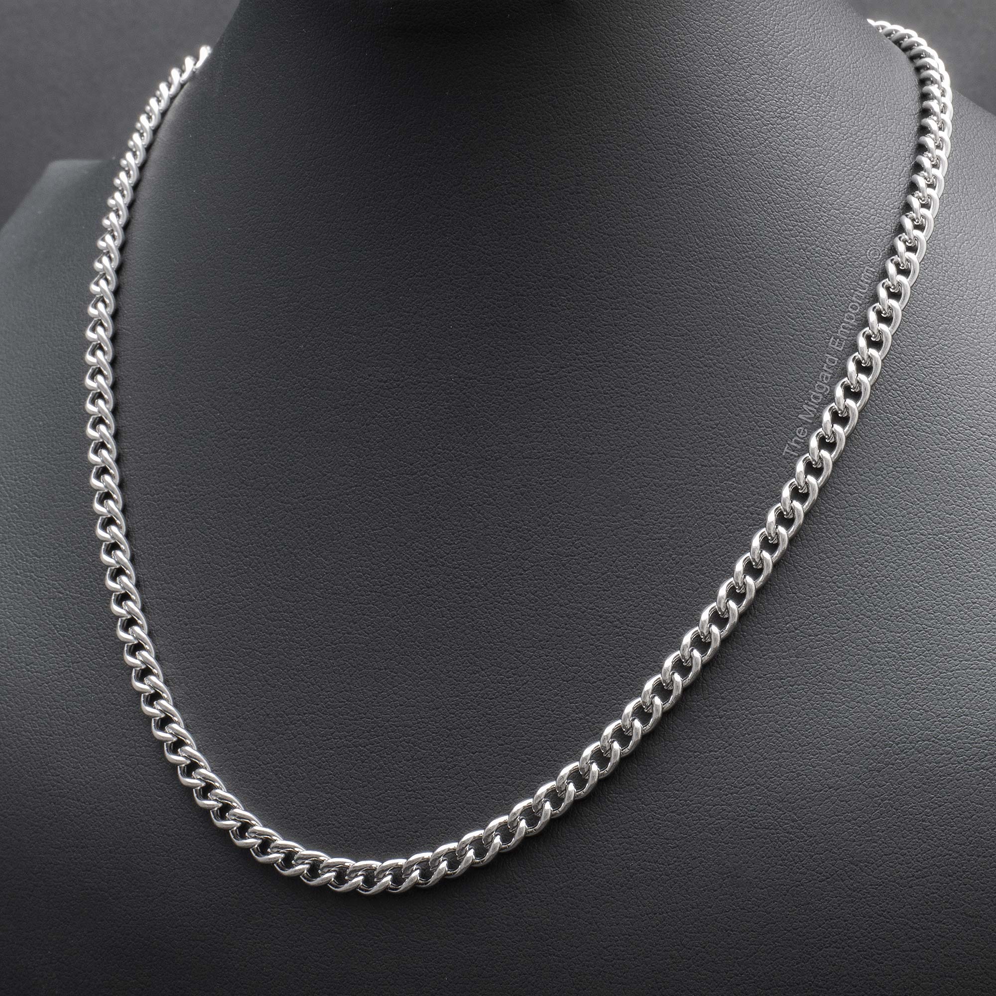 4mm Stainless Steel Curb Chain Necklace - The Midgard Emporium