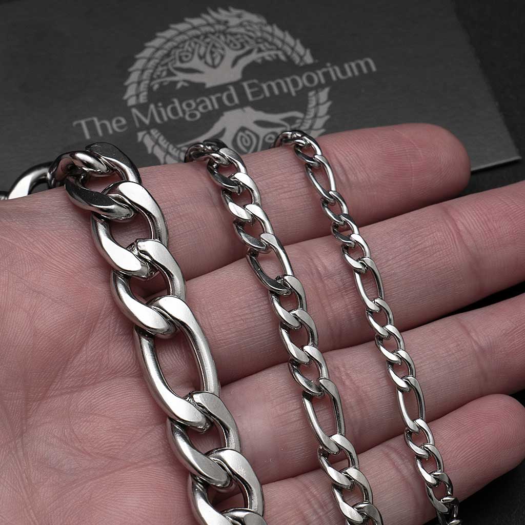 Stainless Steel Figaro Chain Necklace