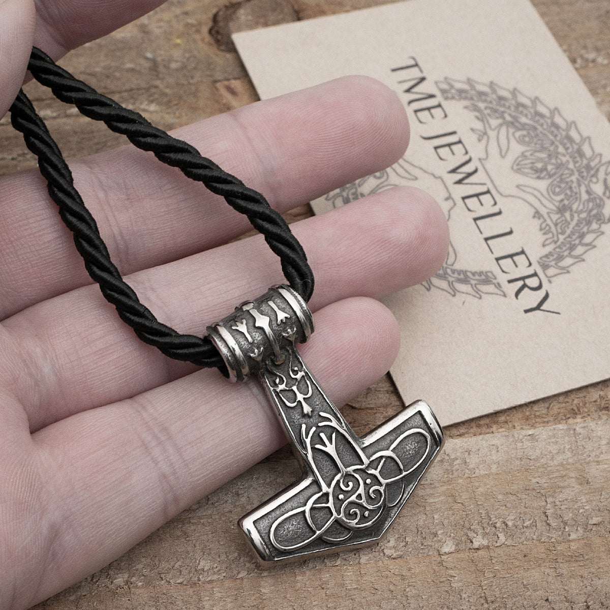 Viking Thors Hammer Necklace Stainless Steel