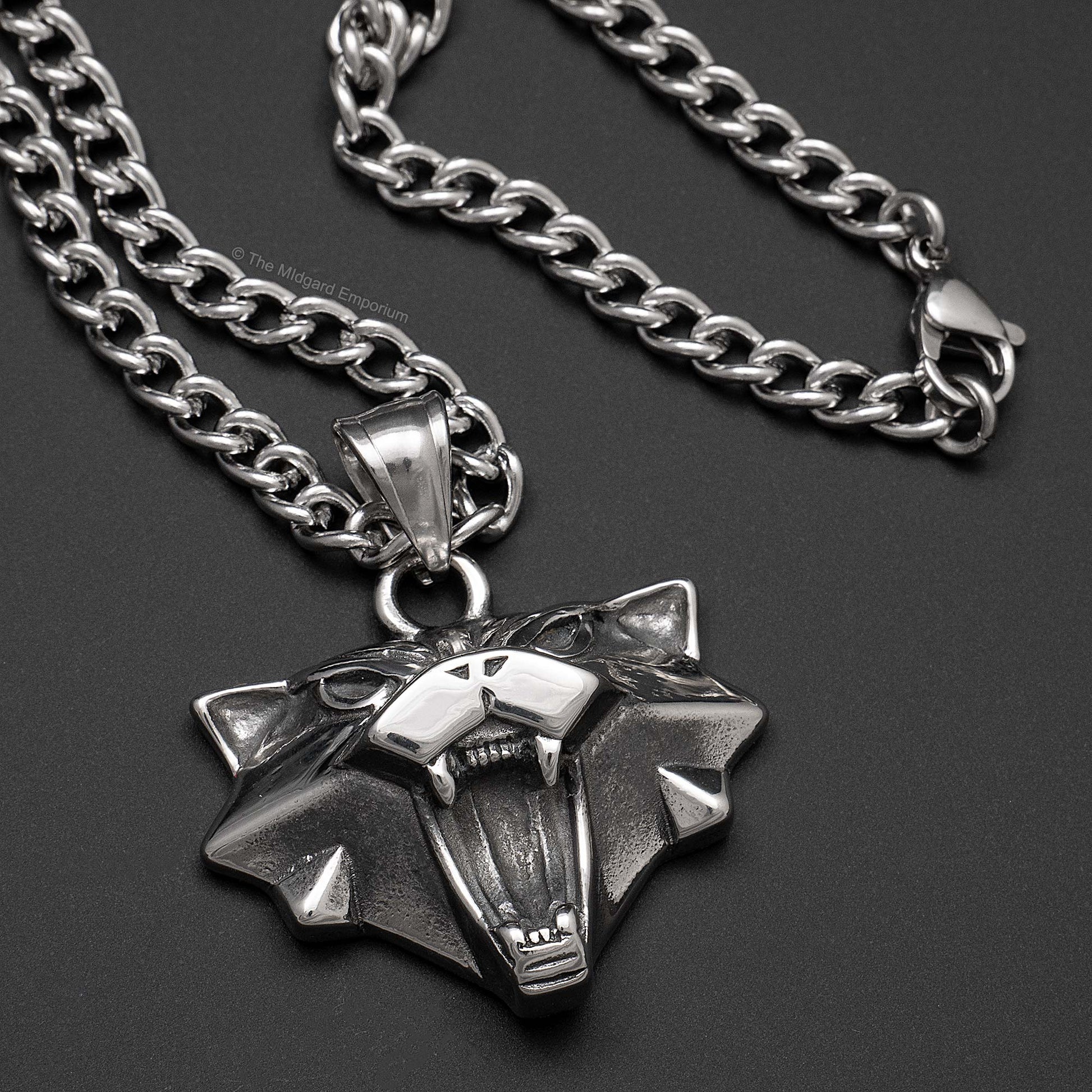 Stainless Steel The Witcher Cat School Medallion Jewellery Necklace – The  Midgard Emporium