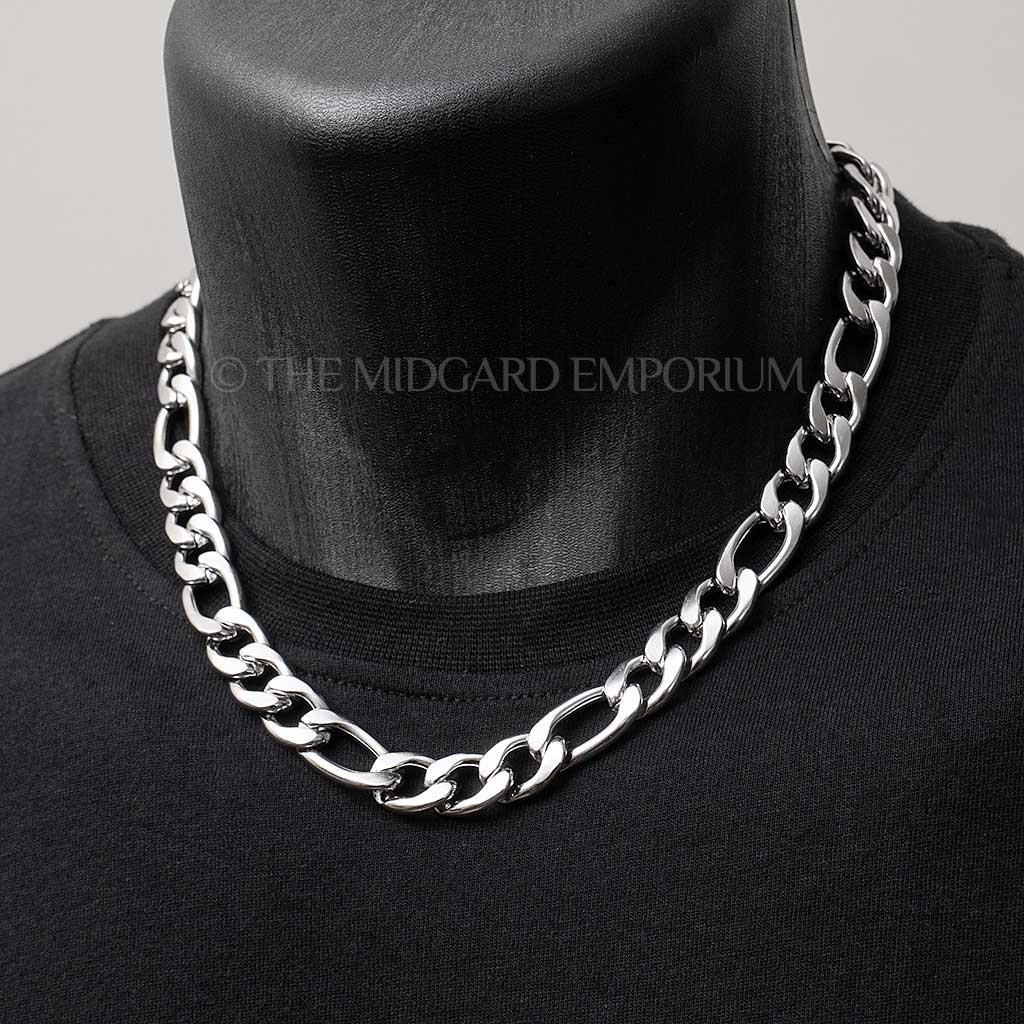 Stainless Steel Figaro Chain Necklace