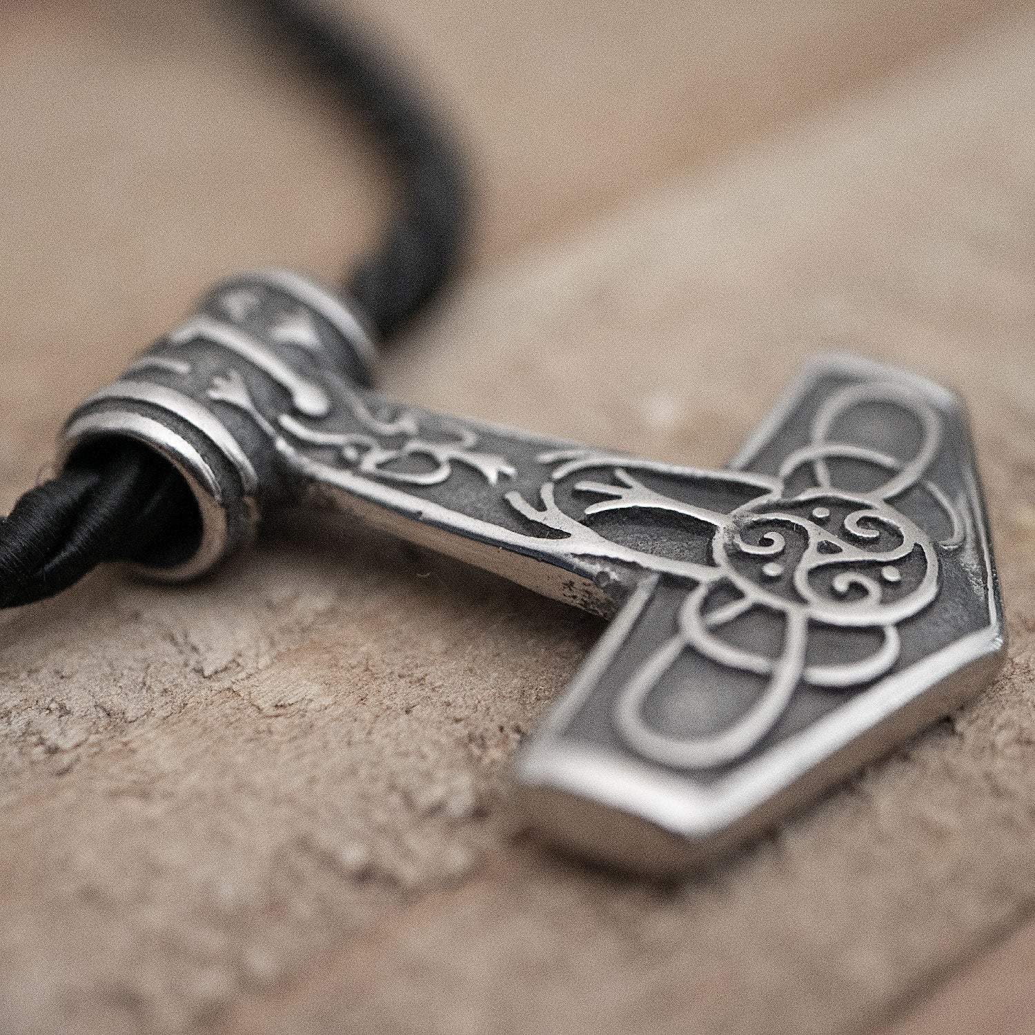 Viking Thors Hammer Necklace Stainless Steel