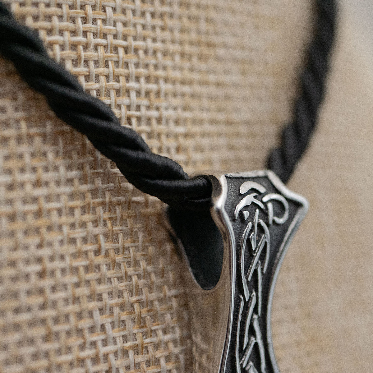 Viking Dragon Axe Necklace Stainless Steel