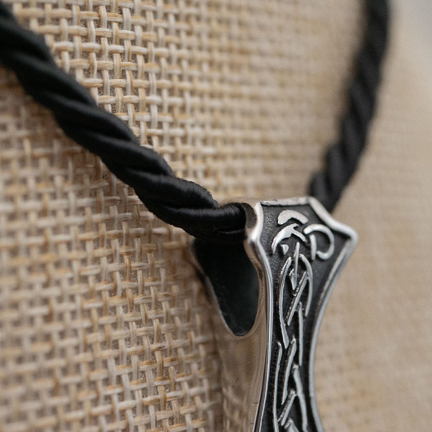 Viking Dragon Axe Necklace Stainless Steel