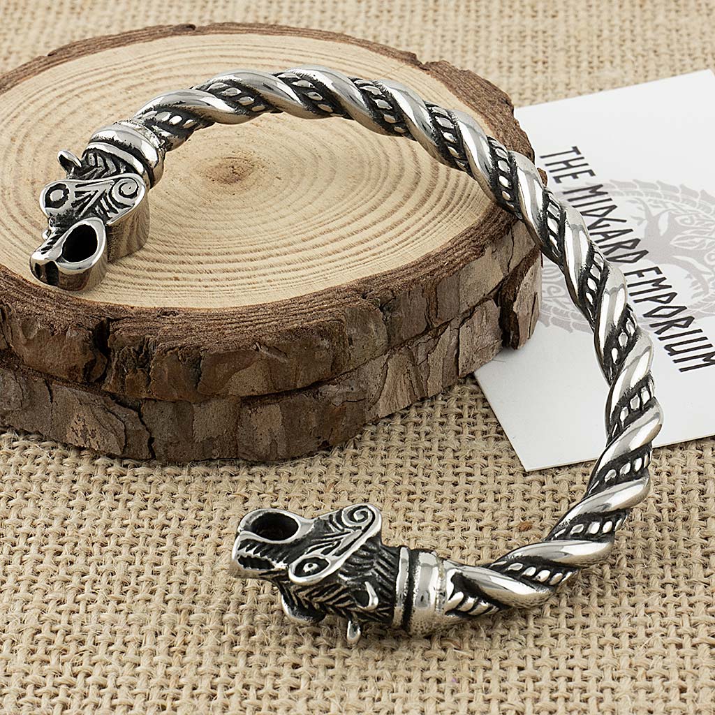 Stainless Steel Viking Bear Bracelet