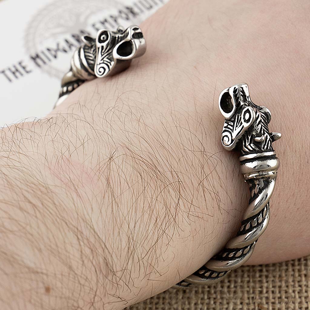 Stainless Steel Viking Bear Bracelet