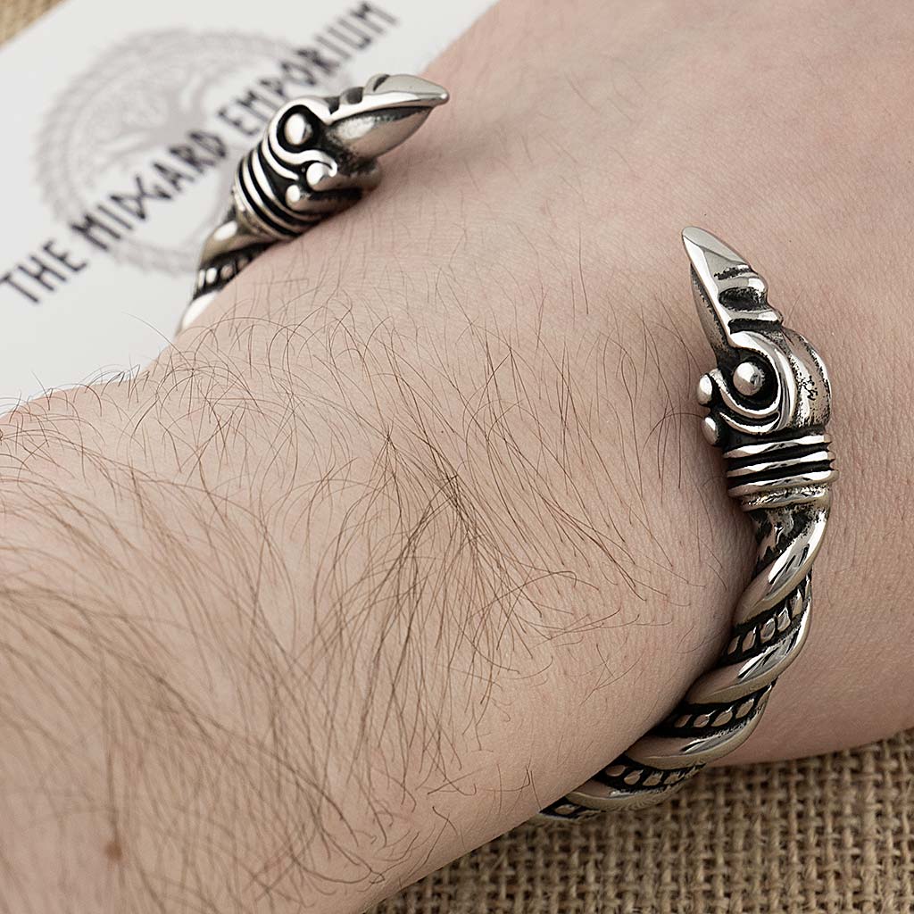 Stainless Steel Viking Raven Bracelet