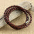 Burnt Cherry Braided Genuine Leather Cord Necklace - The Midgard Emporium