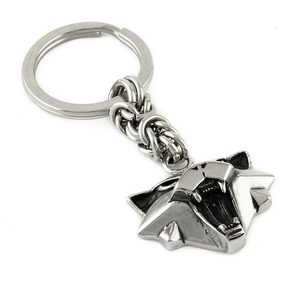 Stainless Steel Witcher Cat Keychain