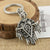 Stainless Steel WoW Horde Crest Keyring
