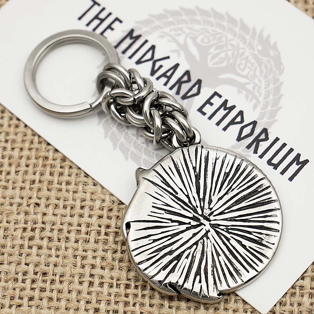 Stainless Steel Small Witcher Wolf Keychain - The Midgard Emporium