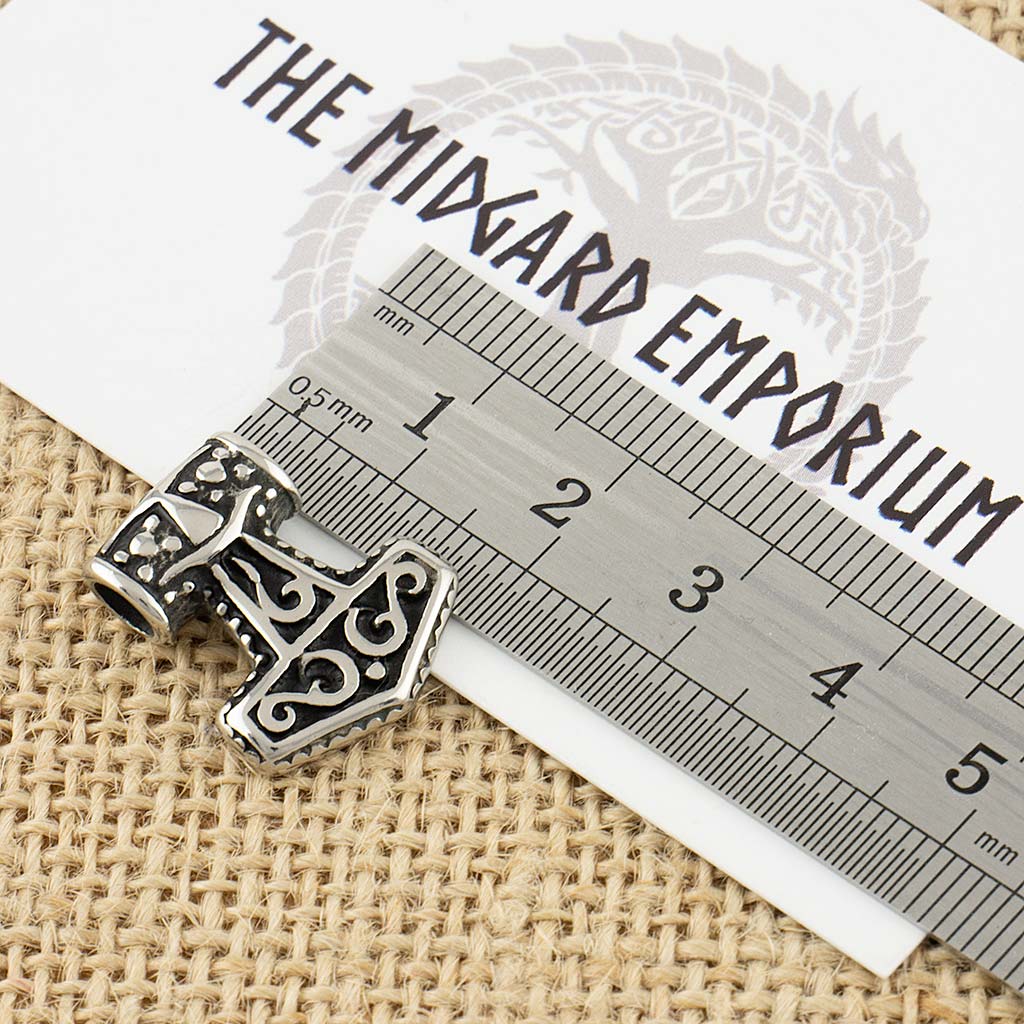 Stainless Steel Micro Thors Hammer Necklace