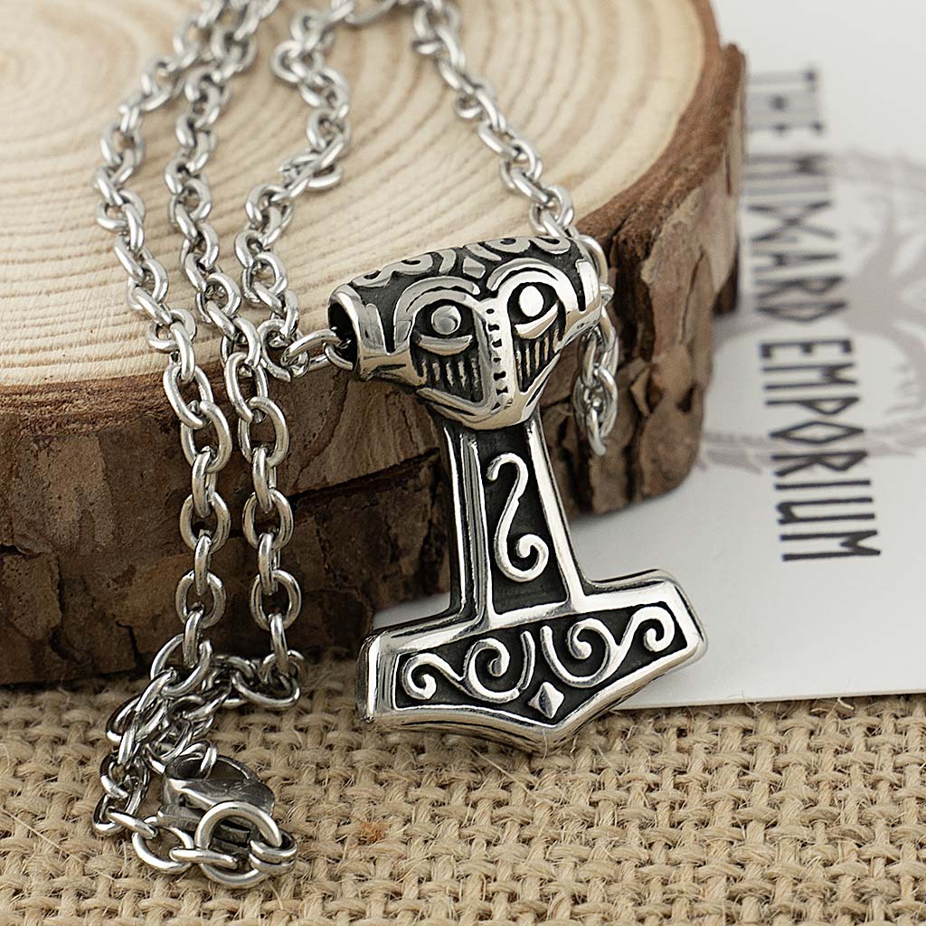 Stainless Steel Small Thors Hammer Necklace