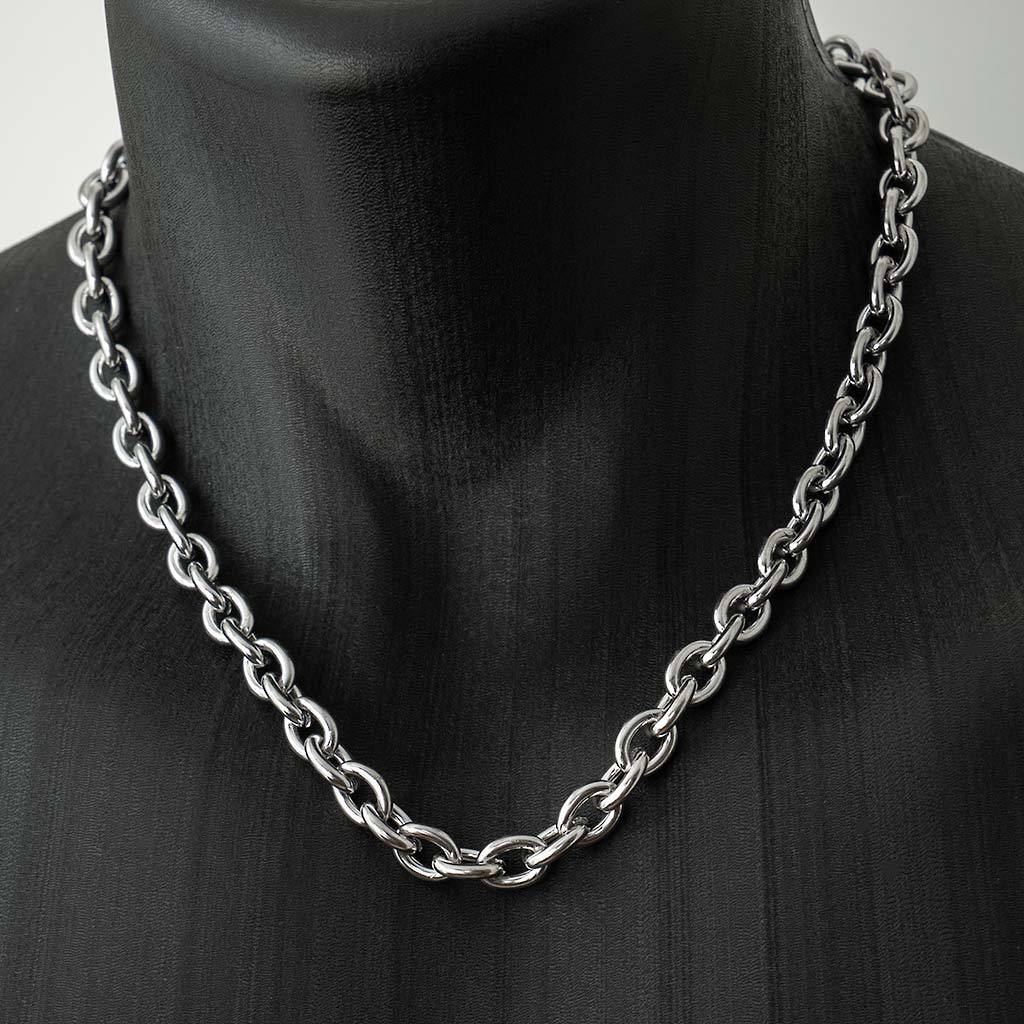 10mm Stainless Steel Cable Chain Necklace