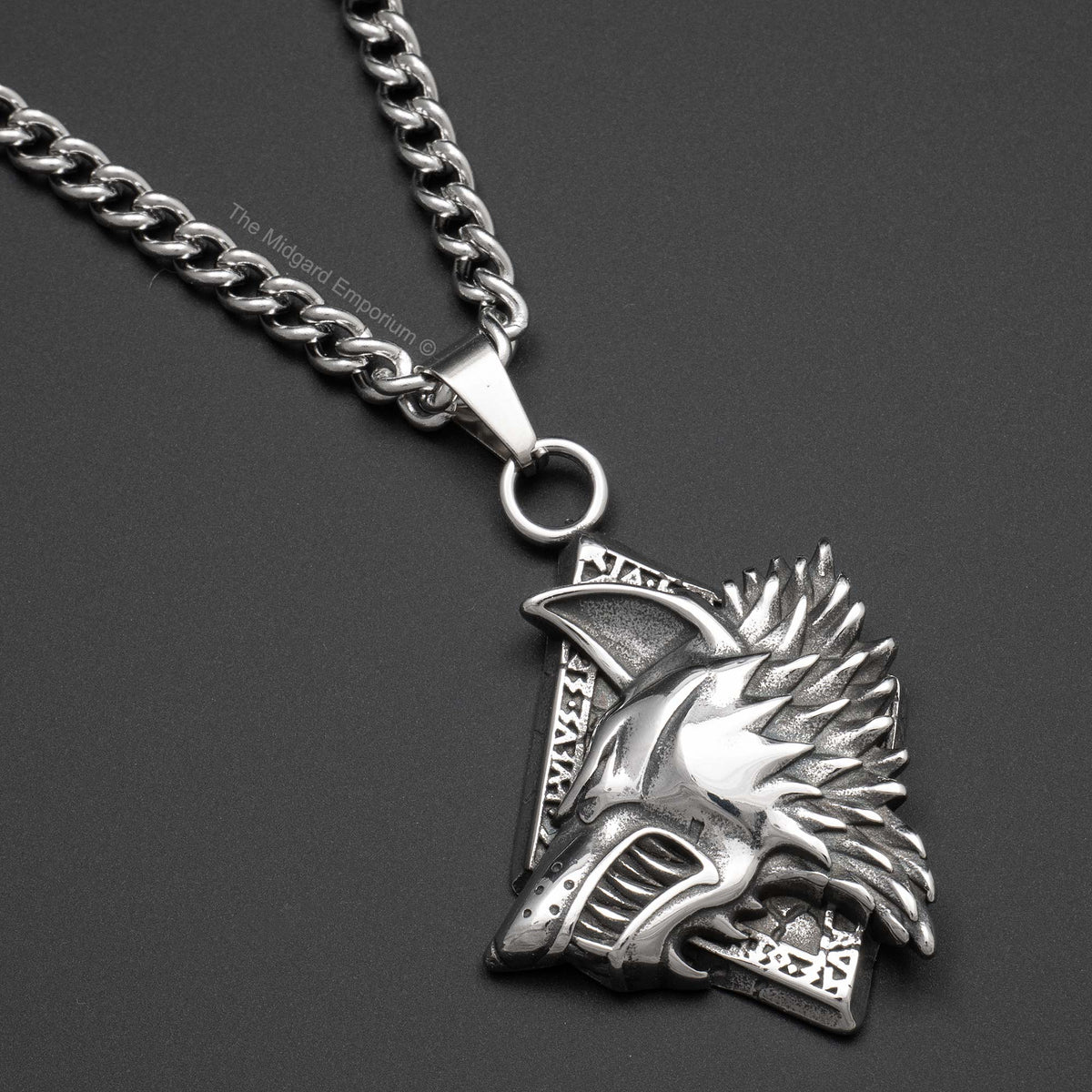 Stainless Steel Dire Wolf Necklace