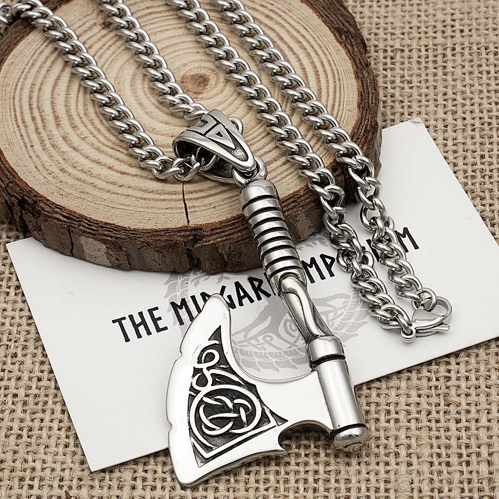 Stainless Steel Viking Axe Bottle Opener Necklace