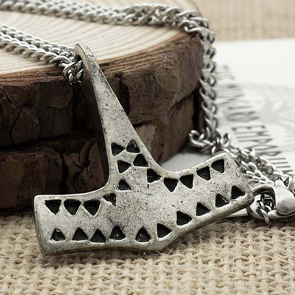 Pewter Viking Thors Hammer Necklace - The Midgard Emporium