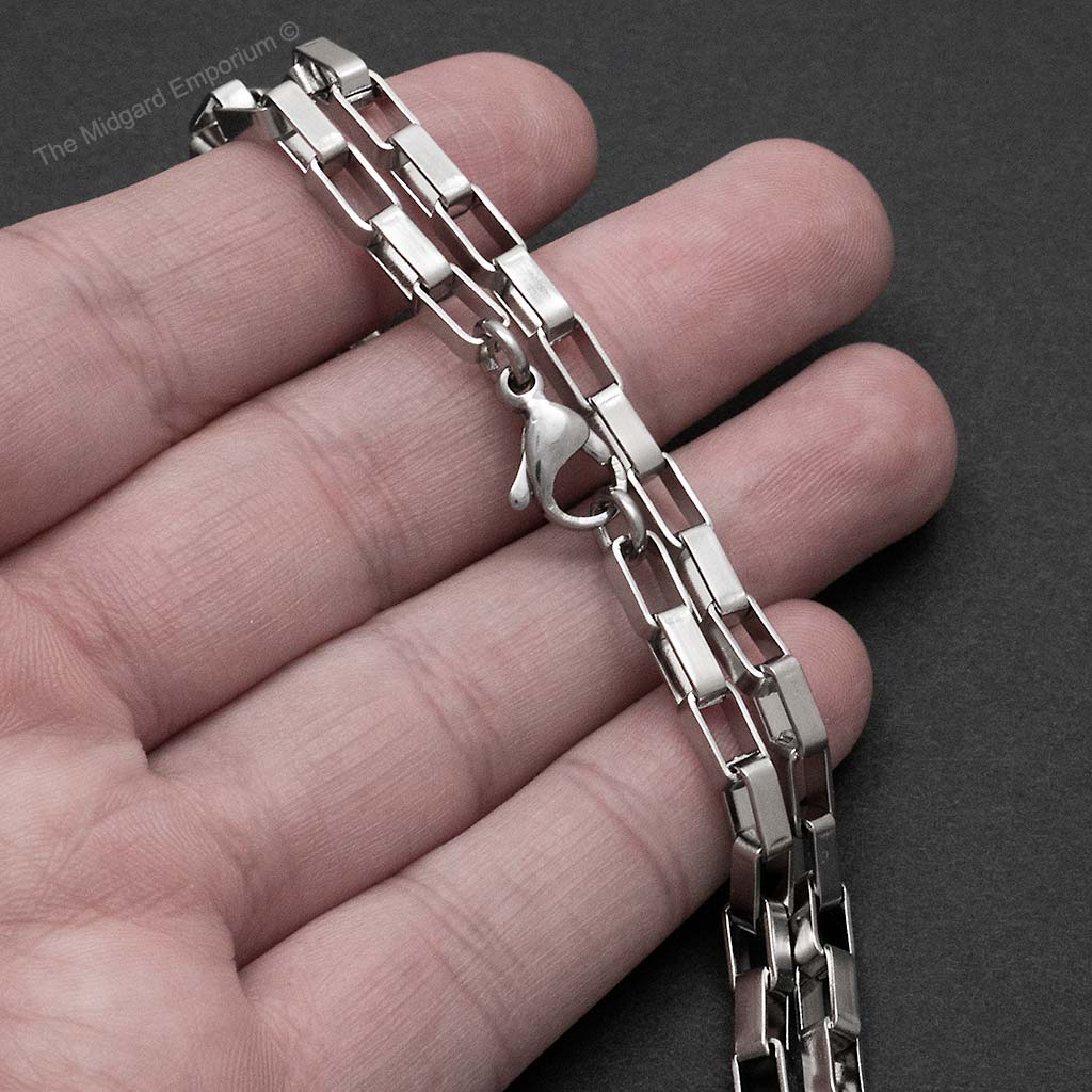 4mm Stainless Steel Venetian Box Chain Necklace